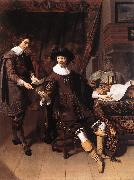 KEYSER, Thomas de Constantijn Huygens and his Clerk g Spain oil painting artist